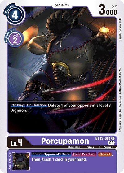 Porcupamon (Versus Royal Knights) Near Mint - Nick Nack's Full Frontal Attack