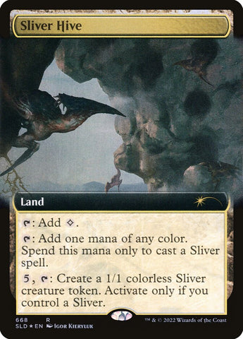 Sliver Hive (Arte extendido) [Promociones de lanzamiento de Secret Lair] 