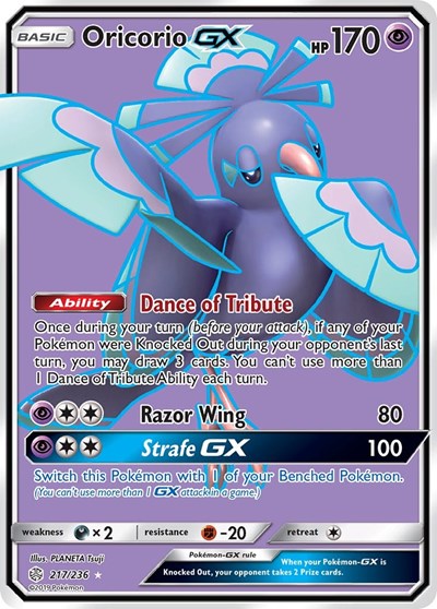 Oricorio GX (Full Art) (SM - Cosmic Eclipse) Near Mint Holofoil
