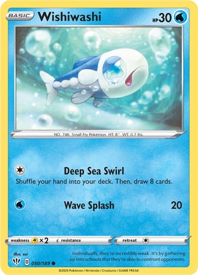 Wishiwashi (SWSH03: Darkness Ablaze) Near Mint Reverse Holofoil
