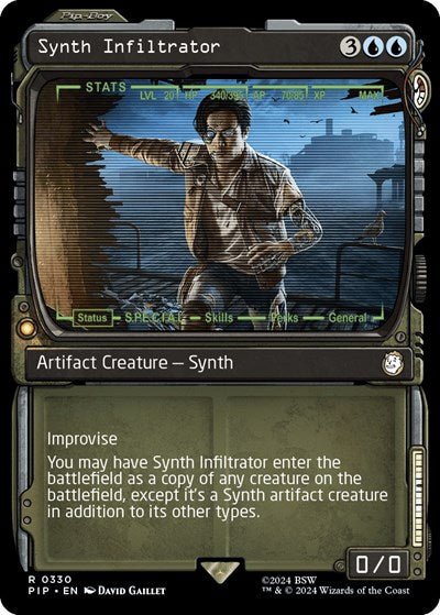 Synth Infiltrator (Showcase) (Universes Beyond: Fallout) Near Mint Foil - Nick Nack's Full Frontal Attack