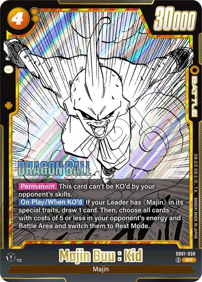 Majin Buu : Kid SB01 - 039 (Manga Booster 01) Near Mint Holofoil - Nick Nack's Full Frontal Attack