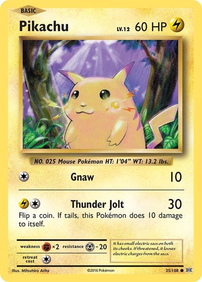 Pikachu (XY - Evolutions) Near Mint Reverse Holofoil