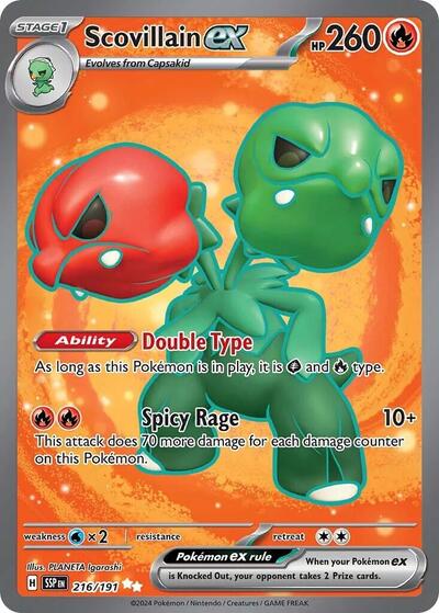 Scovillain ex - 216 (SV08: Surging Sparks) Near Mint Holofoil