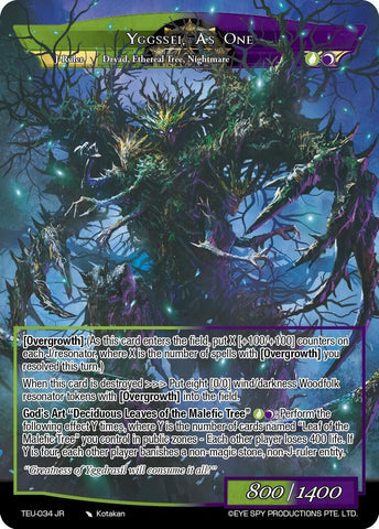 The Triplets of the Verdant Tree, Yggssei // Yggssei, As One (TEU-034 JR) [The Underworld of Secrets]