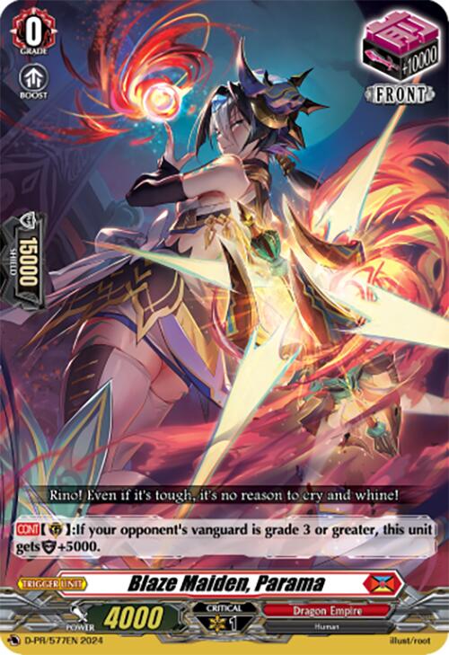 Blaze Maiden, Parama (D-PR/577EN) [D Promo Cards]