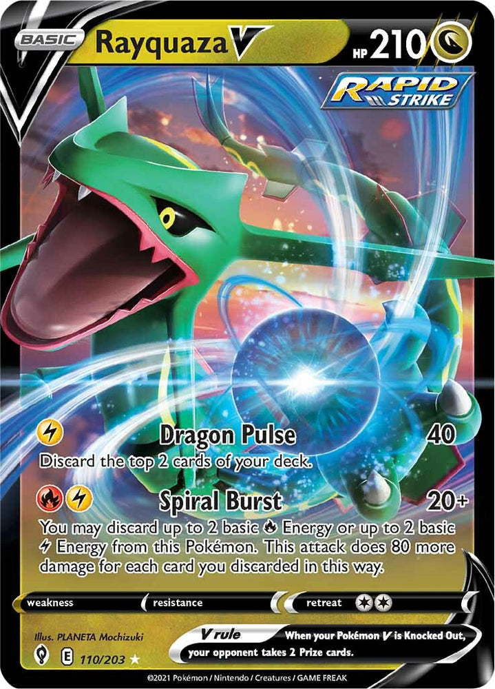 Rayquaza V (110/203) [Espada y escudo: Cielos en evolución] 