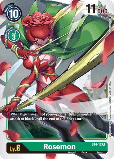 Rosemon (Starter Deck 04: Giga Green) Near Mint - Nick Nack's Full Frontal Attack