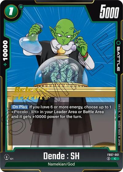 Dende : SH (Wish For Shenron Release Event Cards) Near Mint - Nick Nack's Full Frontal Attack