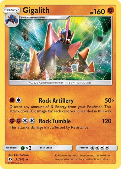 Gigalith (SM Base Set) Near Mint Holofoil