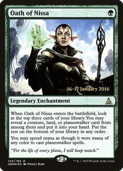 Oath of Nissa (Promos: Prerelease Cards) Near Mint Foil - Nick Nack's Full Frontal Attack