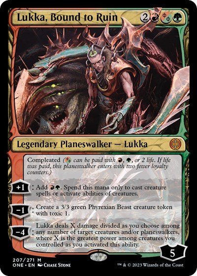 Lukka, Bound to Ruin (Phyrexia: All Will Be One) Near Mint Foil - Nick Nack's Full Frontal Attack