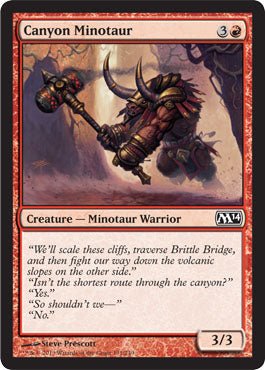 Canyon Minotaur (Magic 2014 Core Set) Near Mint - Nick Nack's Full Frontal Attack