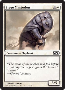 Siege Mastodon (Magic 2014 Core Set) Near Mint - Nick Nack's Full Frontal Attack