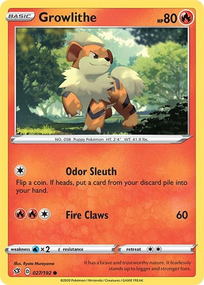 Growlithe (SWSH02: Rebel Clash) Near Mint