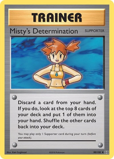 Misty's Determination (XY - Evolutions) Near Mint Reverse Holofoil
