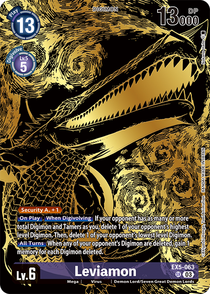 Leviamon (Tamer's Evolution Box -Rise of Digimon-) (Animal Colosseum) Near Mint Foil