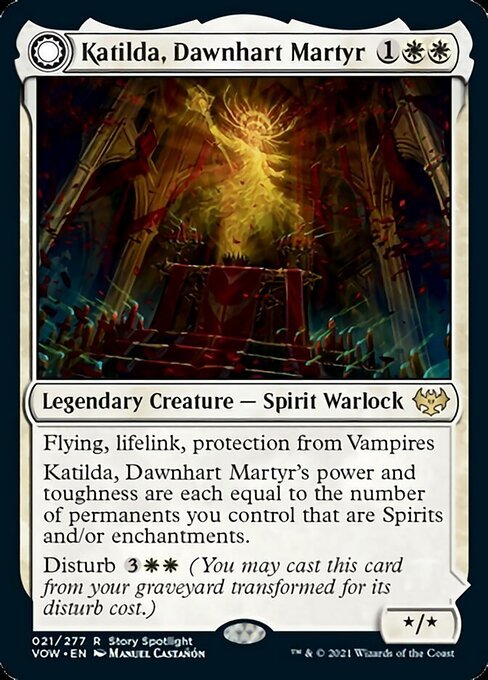 Katilda, Dawnhart Martyr / Katilda's Rising Dawn (Innistrad: Crimson Vow) Near Mint - Nick Nack's Full Frontal Attack