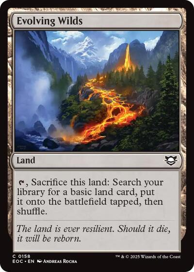 Evolving Wilds (Commander: Edge of Eternities) Near Mint - Nick Nack's Full Frontal Attack
