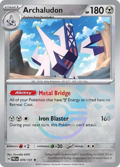 Archaludon (Poke Ball Pattern) (SV: Prismatic Evolutions) Near Mint Holofoil - Nick Nack's Full Frontal Attack