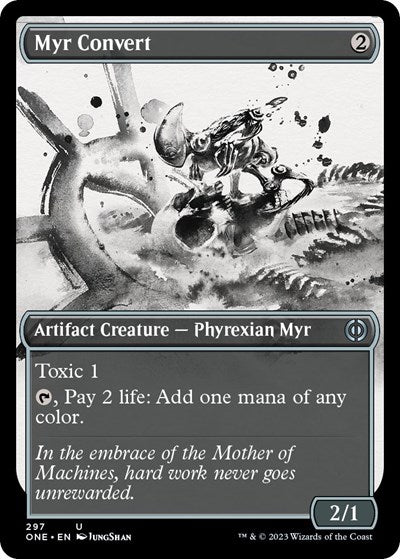 Myr Convert (Showcase) (Phyrexia: All Will Be One) Near Mint - Nick Nack's Full Frontal Attack