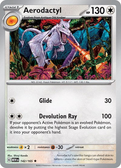 Aerodactyl (Scarlet and Violet: 151) Near Mint Holofoil