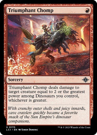 Triumphant Chomp (The Lost Caverns of Ixalan) Near Mint - Nick Nack's Full Frontal Attack