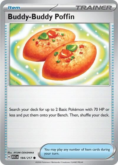 Buddy-Buddy Poffin (ME: Ascended Heroes) Near Mint Reverse Holofoil