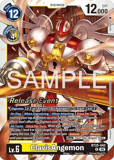 ClavisAngemon (Dual Revolution Release Event Cards) Near Mint - Nick Nack's Full Frontal Attack