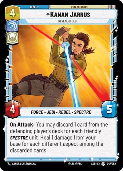 Kanan Jarrus Revealed Jedi (Spark of Rebellion) Near Mint - Nick Nack's Full Frontal Attack
