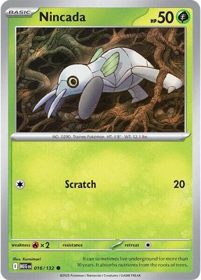 Nincada (ME01: Mega Evolution) Near Mint - Nick Nack's Full Frontal Attack
