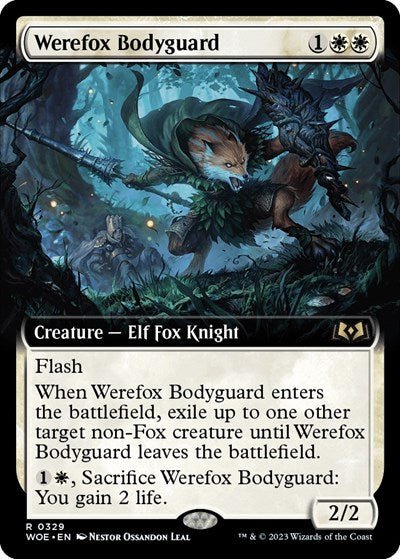 Werefox Bodyguard (Extended Art) (Wilds of Eldraine) Near Mint - Nick Nack's Full Frontal Attack