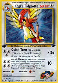Koga's Pidgeotto (Gym Challenge) Light Play Unlimited