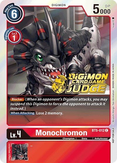 Monochromon (Judge Pack 1) (Battle of Omni) Near Mint Foil