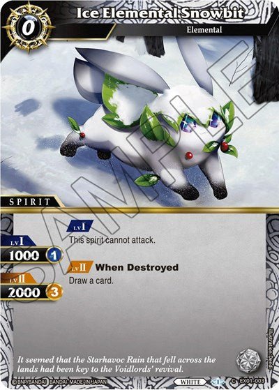Ice Elemental Snowbit (Expansion Set 01: Elemental Spark) Near Mint Holofoil - Nick Nack's Full Frontal Attack