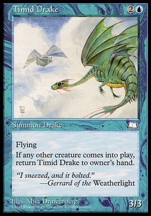 Timid Drake (Weatherlight) Light Play - Nick Nack's Full Frontal Attack