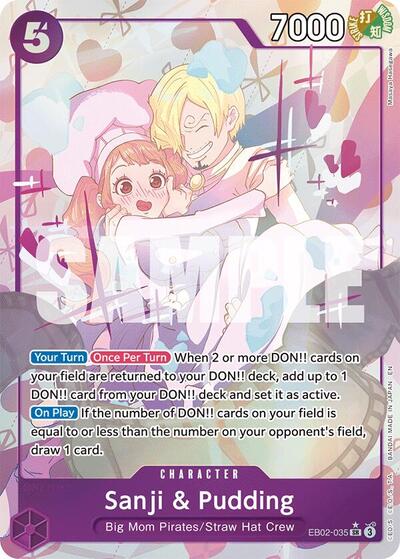 Sanji and Pudding (Alternate Art) (Extra Booster: Anime 25th Collection) Near Mint Foil