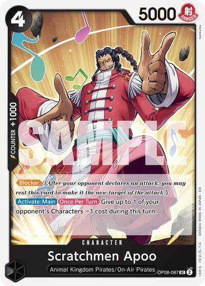 Scratchmen Apoo OP08 - 087 (Reprint) (Premium Booster - The Best - Vol. 2) Near Mint - Nick Nack's Full Frontal Attack