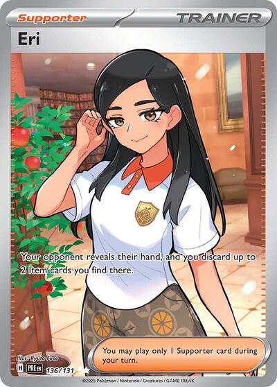 Eri (SV: Prismatic Evolutions) Near Mint Holofoil - Nick Nack's Full Frontal Attack