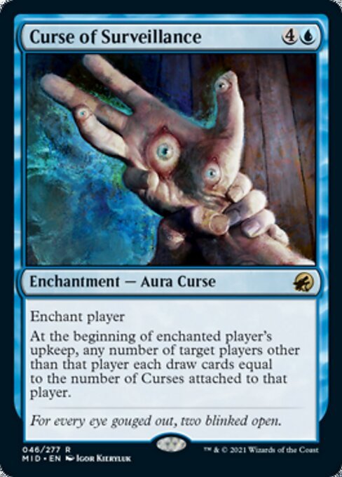 Curse of Surveillance (Innistrad: Midnight Hunt) Near Mint - Nick Nack's Full Frontal Attack