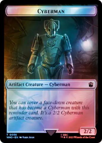 Dalek // Cyberman Double-Sided Token (Surge Foil) [Doctor Who Tokens]