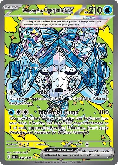 Wellspring Mask Ogerpon ex - 152 (SV: Prismatic Evolutions) Near Mint Holofoil