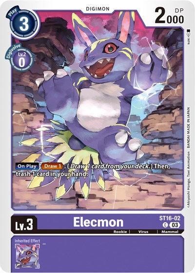 Elecmon (Starter Deck 16: Wolf of Friendship) Near Mint