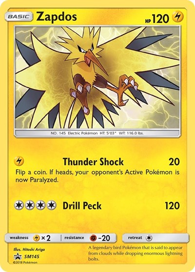 Zapdos - SM145 (SM Promos) Medium Play Holofoil