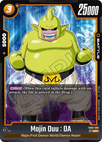 Majin Duu : DA (Rivals Clash) Near Mint - Nick Nack's Full Frontal Attack