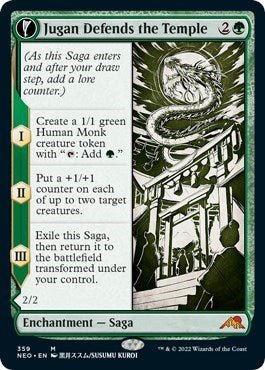 Jugan Defends the Temple (Showcase) (Kamigawa: Neon Dynasty) Near Mint Foil - Nick Nack's Full Frontal Attack