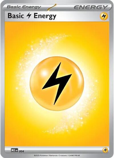 Basic Lightning Energy - 004 (MEE: Mega Evolution Energies) Near Mint - Nick Nack's Full Frontal Attack