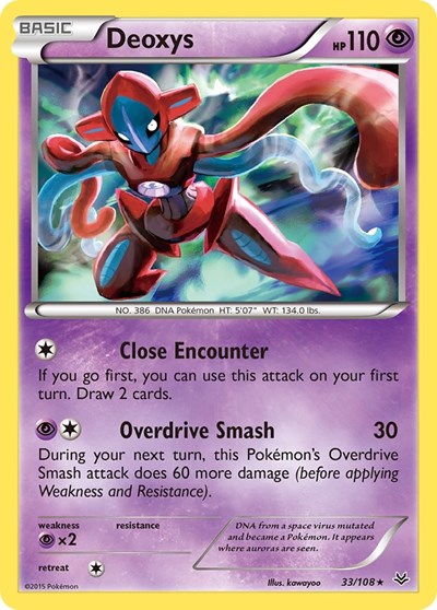 Deoxys (XY Roaring Skies) Near Mint Reverse Holofoil
