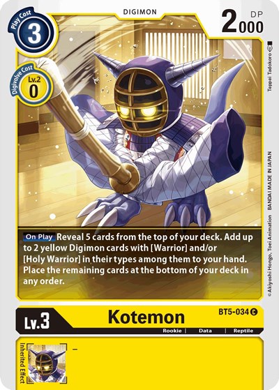 Kotemon (Battle of Omni) Near Mint