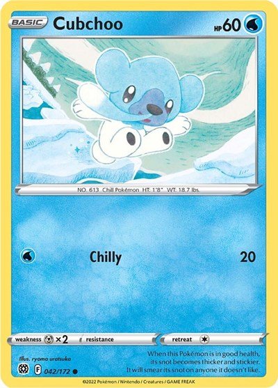 Cubchoo (SWSH09: Brilliant Stars) Near Mint - Nick Nack's Full Frontal Attack